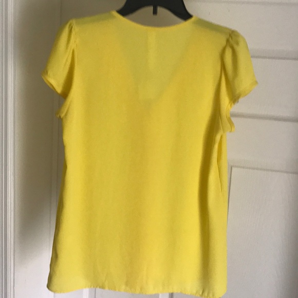 Button Front Yellow Blouse - Picture 4 of 6